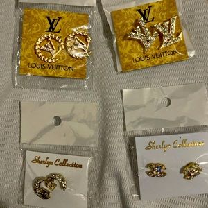 10 earrings gold and silver